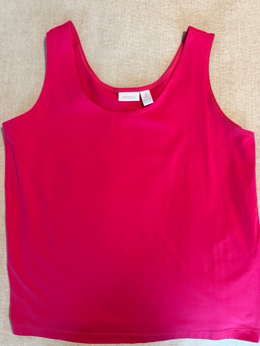 Chico's Bright Fuchsia Scoop Neck Tank